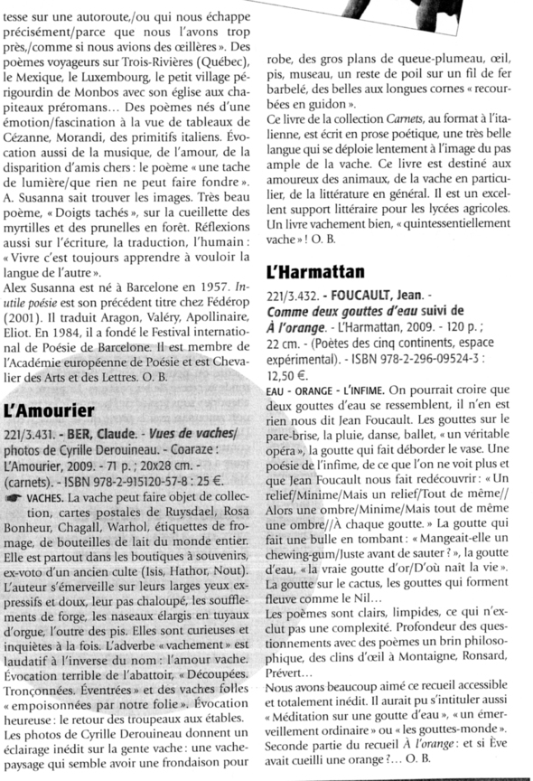  VUE DE VACHES - PRESSE -